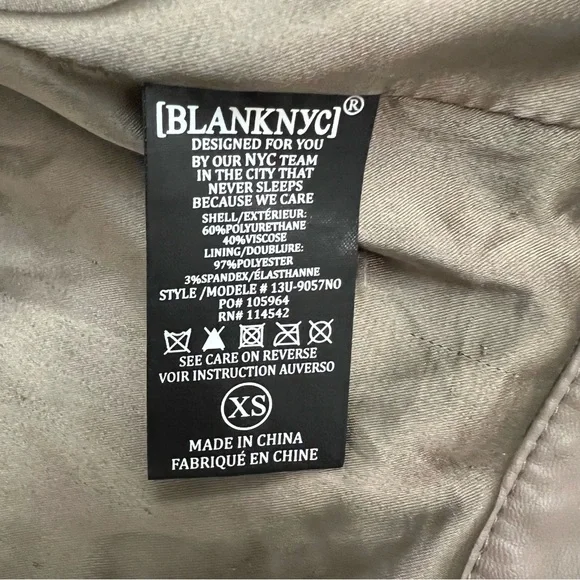 BLANK NYC Faux Leather Moto Jacket-Tan Brown - Picture 14 of 15